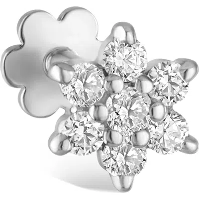 Maria Tash Diamond Flower Threaded Stud Earring