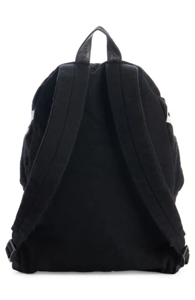 Balenciaga Editor Washed Cotton Canvas & Leather Backpack