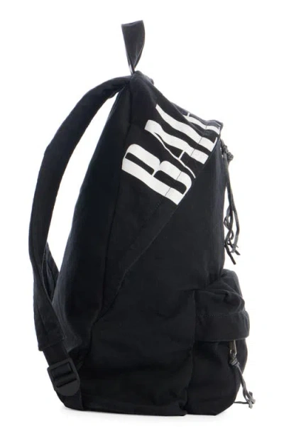 Balenciaga Editor Washed Cotton Canvas & Leather Backpack