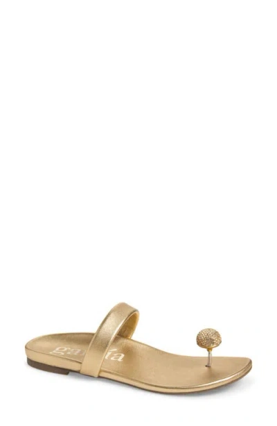 Pedro Garcia Bria Crystal Embellished Flip Flop In Yellow