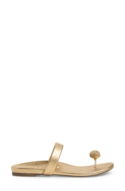 Pedro Garcia Bria Crystal Embellished Flip Flop In Yellow