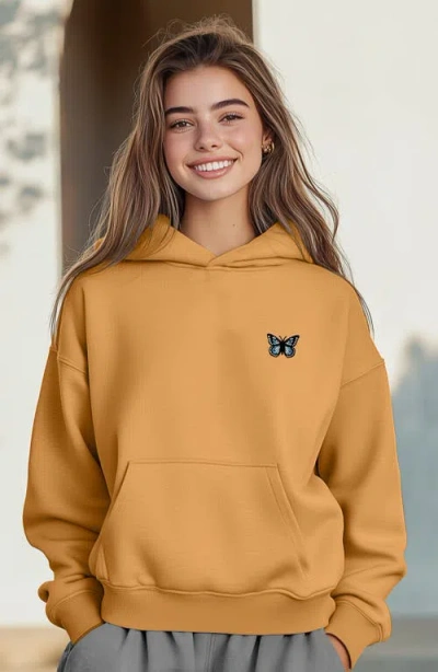 Dalix Womens Butterfly Midweight Fleece Relaxed Hooded Sweatshirt