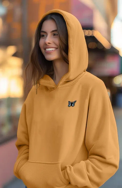 Dalix Womens Butterfly Midweight Fleece Relaxed Hooded Sweatshirt