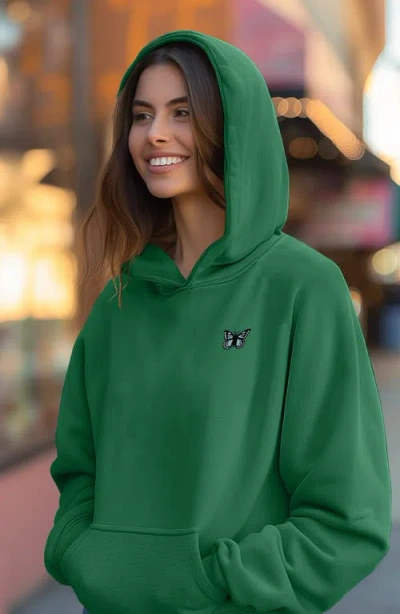 Dalix Womens Butterfly Midweight Fleece Relaxed Hooded Sweatshirt