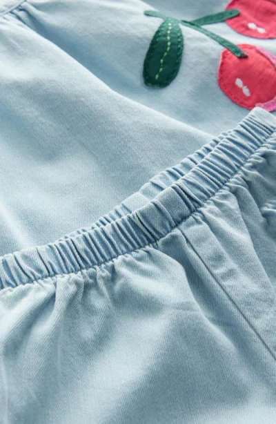 Next Kids' Cherry Appliqué Sleeveless Denim Top & Shorts Set