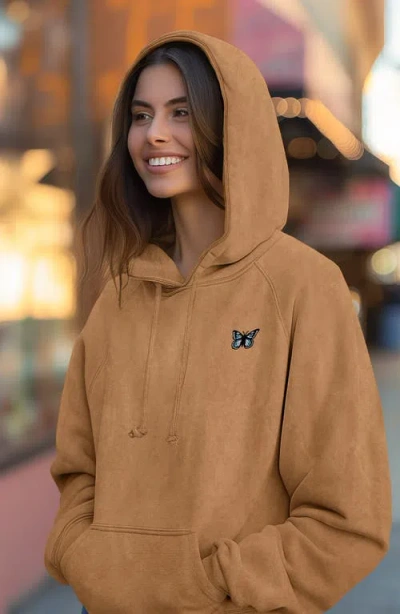 Dalix Butterfly Womens Mineral Washed Hoodie