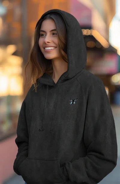 Dalix Butterfly Womens Mineral Washed Hoodie