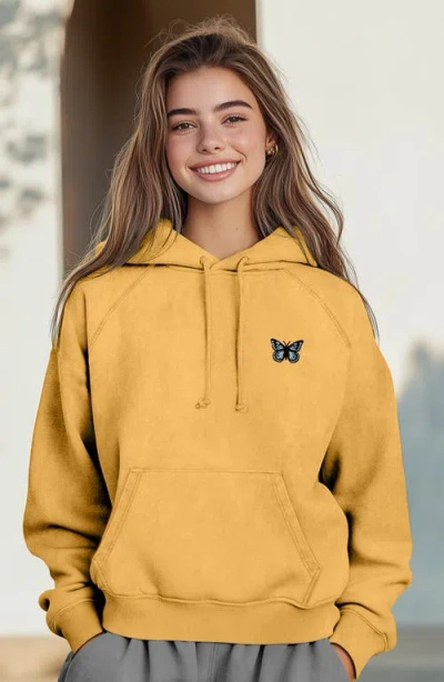 Dalix Butterfly Womens Mineral Washed Hoodie