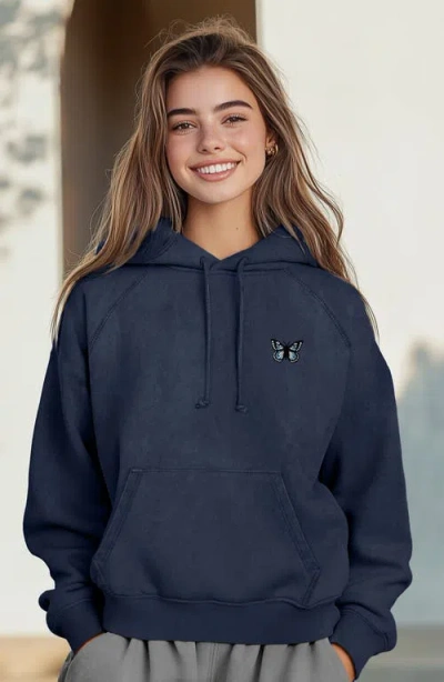 DALIX DALIX BUTTERFLY WOMENS MINERAL WASHED HOODIE 