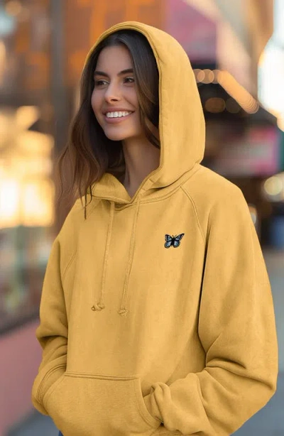 Dalix Butterfly Womens Mineral Washed Hoodie