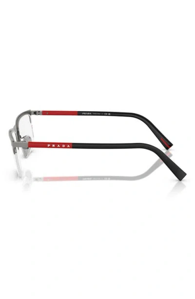 Prada Linea Rossa 53mm Semi Rimless Pillow Optical Glasses
