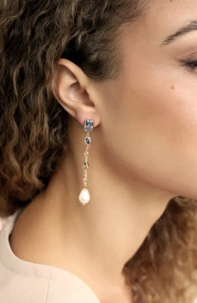 Ettika Gleaming Cubic Zirconia Linear Earrings