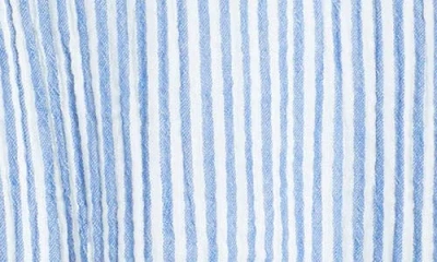 Beachlunchlounge Arin Stripe Short Sleeve Cotton Shirt