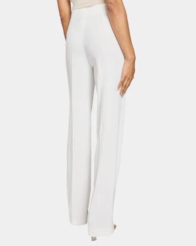 Santorelli Martina Straight Leg Pant With Side Zipper In Techno Crepe
