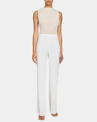 Santorelli Martina Straight Leg Pant With Side Zipper In Techno Crepe