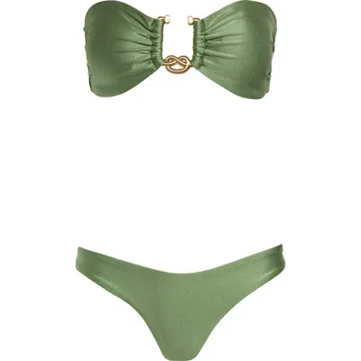Zimmermann Rhiannon Knot Hardware Bandeau Two-piece Swimsuit