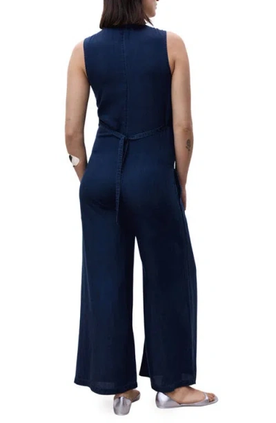 Mango Chambray Maternity Jumpsuit