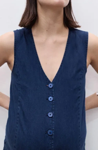 Mango Chambray Maternity Jumpsuit