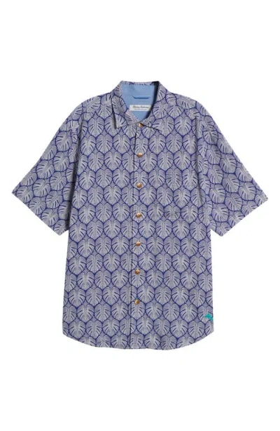 Tommy Bahama Veracruz Cay Palm Frond Print Short Sleeve Button-up Shirt