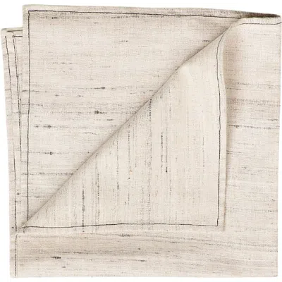 Studio Variously Kora Off White Peace Silk Handloom Napkin