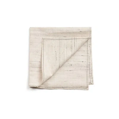 Studio Variously Kora Off White Peace Silk Handloom Napkin