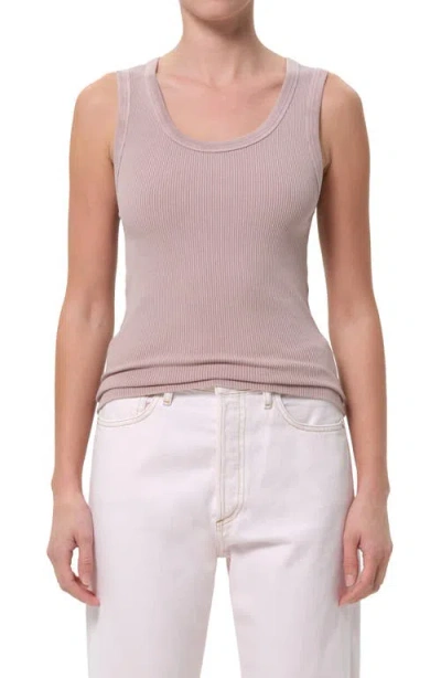 Agolde Poppy Rib Organic Cotton Blend Tank