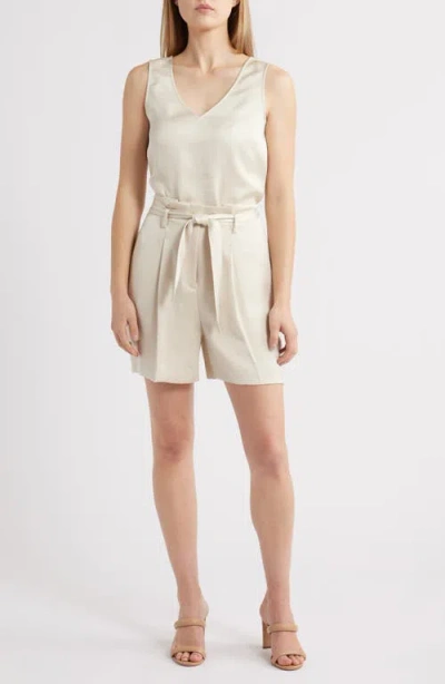 Shop Anne Klein Double V-neck Satin Tank