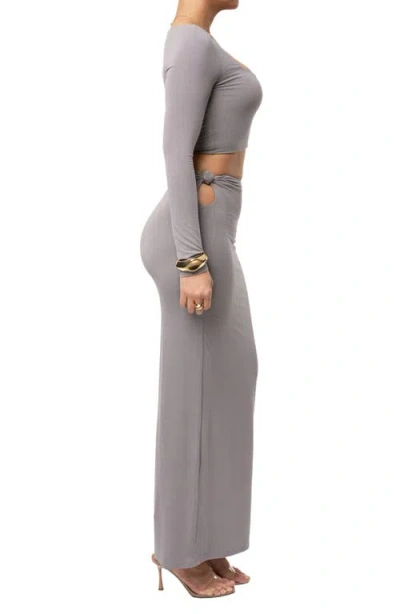 Jluxlabel Geneva Long Sleeve Crop Top & Skirt