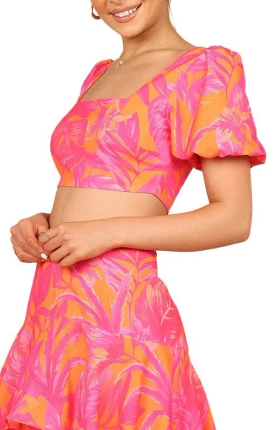 Petal And Pup Petal & Pup Addison Tropical Floral Crop Top In Multi