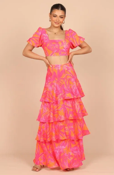 Petal And Pup Petal & Pup Addison Tropical Floral Crop Top In Multi