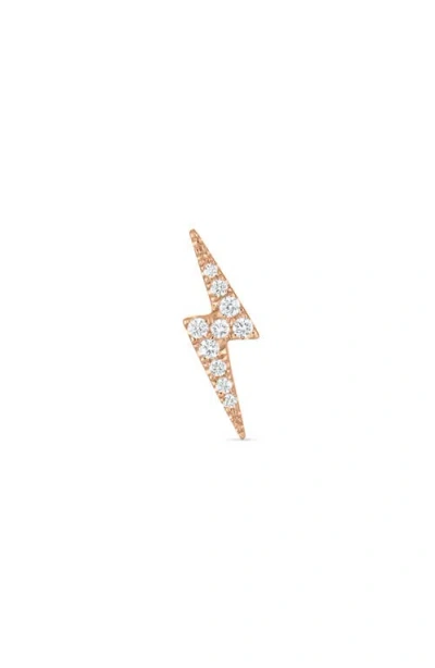 Maria Tash Diamond Lightning Bolt Single Stud Earring