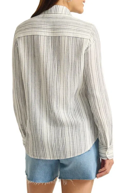 Tommy Bahama Luminous Tide Stripe Cotton Gauze Button-up Shirt