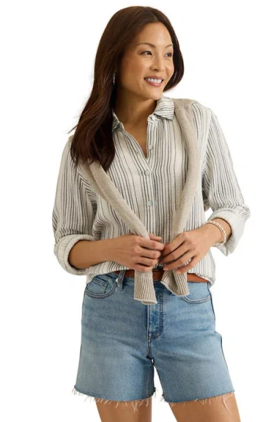 Tommy Bahama Luminous Tide Stripe Cotton Gauze Button-up Shirt