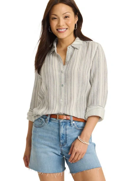 Tommy Bahama Luminous Tide Stripe Cotton Gauze Button-up Shirt
