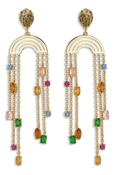 Kurt Geiger London Crystal Chain Chandelier Earrings