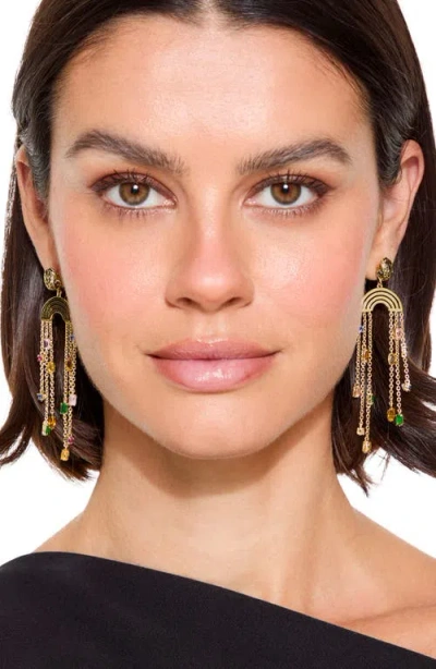 Kurt Geiger London Crystal Chain Chandelier Earrings