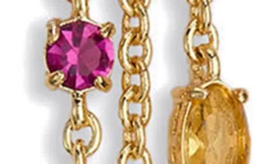 Kurt Geiger London Crystal Chain Chandelier Earrings