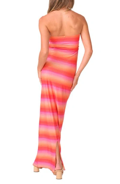Pq Swim Sofia Stripe Tube Cover-up Maxi Dress