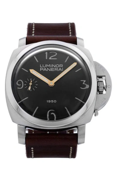 Watchfinder & Co. Panerai  Luminor 1950 Leather Strap Watch, 47mm