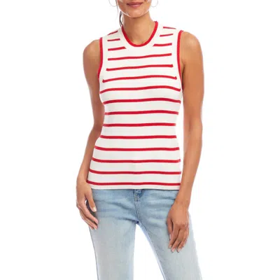 Karen Kane Stripe Rib Sweater Tank