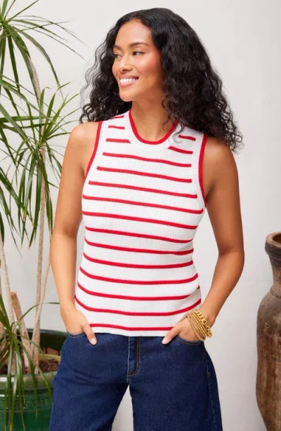 Karen Kane Stripe Rib Sweater Tank