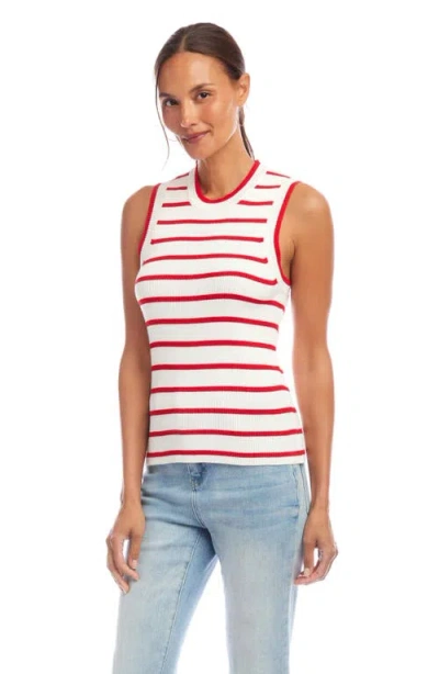 Karen Kane Stripe Rib Sweater Tank