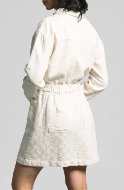 Weekend Los Angeles Adoria Texture Long Sleeve Mini Shirtdress