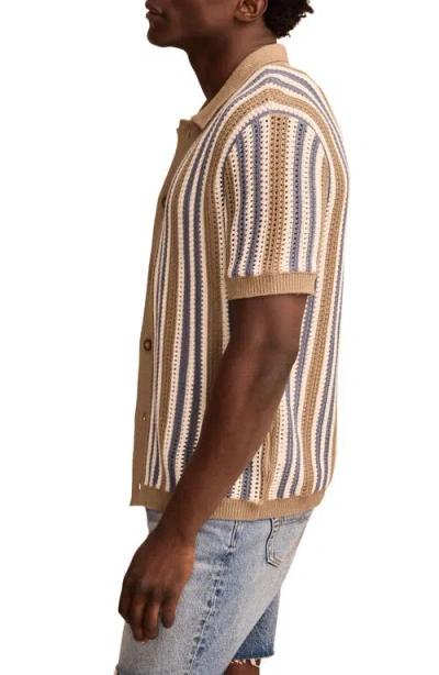 Lucky Brand Stripe Button Through Sweater