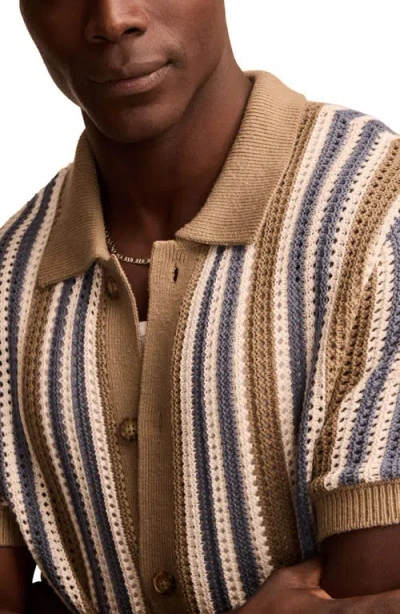 Lucky Brand Stripe Button Through Sweater