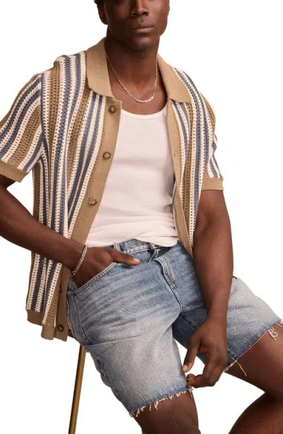 Lucky Brand Stripe Button Through Sweater