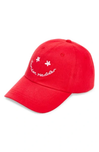 Damson Madder Smiley Face Baseball Cap