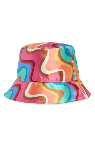 Kurt Geiger London Wavy Stripe Print Bucket Hat
