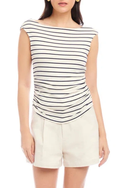 Fifteen Twenty Tasha Stripe Ruched Side Top