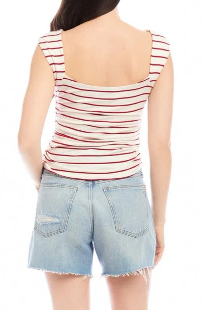 Fifteen Twenty Tasha Stripe Ruched Side Top